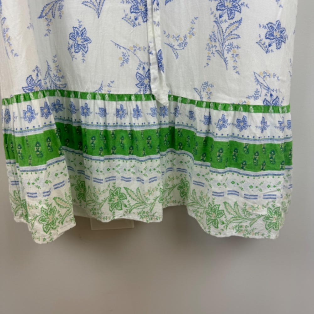 ANN TAYLOR Midi-Maxi Pullover Lightweight Dress White With Blue Flowers - Size S - Picture 11 of 15